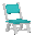 Cyan Folding Chair